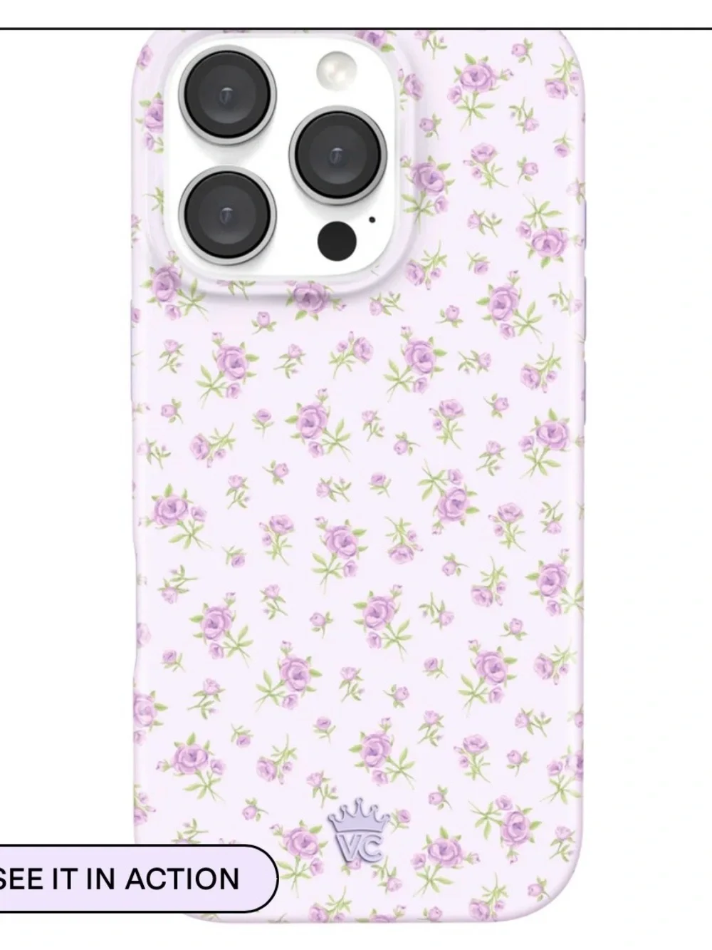 Velvet Caviar 16Pro Dainty Lilac Floral iPhone Case